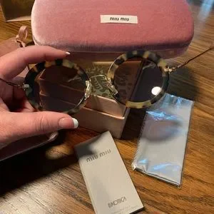 Miu Miu | Accessories | Nwt Miu Miu Round Sunglasses Comes  display picture 2